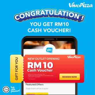 Vivo Pizza Pradigm Mall FREE Cash Voucher Promotion (valid until 17 April 2023)