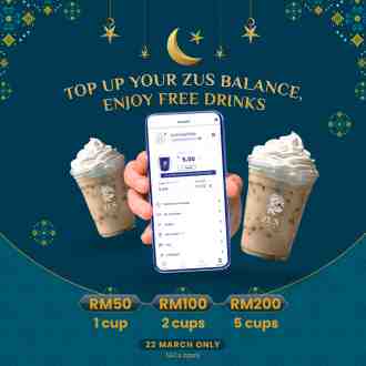 ZUS Coffee 1 Day FREE Drinks Promotion (22 March 2023)