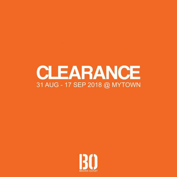 Brands Outlet Clearance As Low As RM10 at MyTown (31 August 2018 - 17 September 2018)