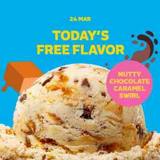 Baskin Robbins FREE Nutty Chocolate Caramel Swirl Ice Cream Promotion (24 Mar 2023)