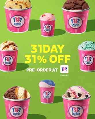 Baskin Robbins 31Day Pre-Order 31% OFF Promotion (24 Mar 2023 - 26 Mar 2023)