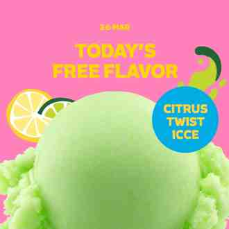 Baskin Robbins FREE Citrus Twist Icce Ice Cream Promotion (26 March 2023)