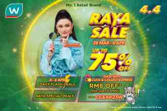 Watsons 4.4 Raya Sale Up To 75% OFF (28 March 2023 - 6 April 2023)