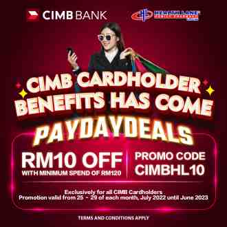 CIMB Cards Health Lane Payday RM10 OFF Promotion (25 - 29 of the month)