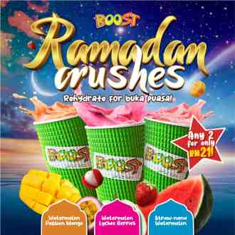 Boost Juice Bars Ramadan Crushes Promotion (31 March 2023 - 21 April 2023)