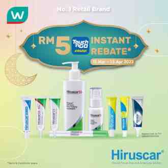 Watsons Hiruscar FREE Touch 'n Go eWallet Reload Pin Promotion (15 March 2023 - 15 April 2023)