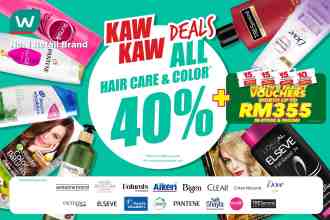 Watsons Hair Care & Color 40% OFF Promotion (30 March 2023 - 3 April 2023)