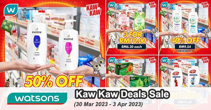 Watsons Kaw Kaw Deals Sale Up To 50% OFF (30 Mar 2023 - 3 Apr 2023)