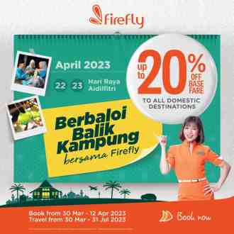 Firefly Berbaloi Balik Kampung Raya Sale (30 March 2023 - 12 April 2023)