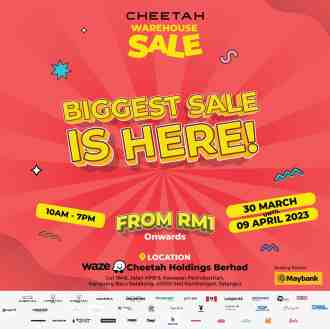 Cheetah Warehouse Sale From RM1 (30 Mar 2023 - 9 Apr 2023)
