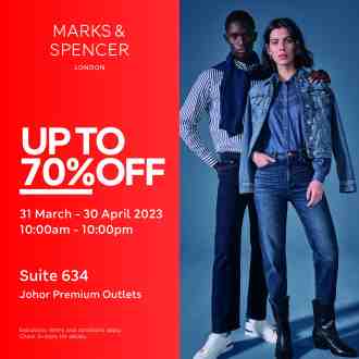 Marks & Spencer Sale Up To 70% OFF at Johor Premium Outlets (31 Mar 2023 - 30 Apr 2023)