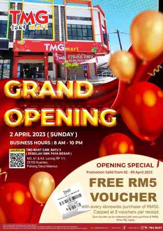 TMG Mart Batu 5 Opening Promotion (2 April 2023 - 9 April 2023)