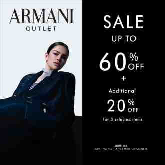 Armani Outlet Special Sale at Genting Highlands Premium Outlets (1 April 2023 - 30 April 2023)