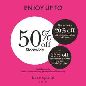 Kate Spade Ramadan & Raya Sale Up To 50% OFF at Mitsui Outlet Park (31 Mar 2023 - 13 Apr 2023)