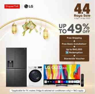 LG 4.4 Raya Sale on Shopee & Lazada (4 Apr 2023 - 6 Apr 2023)