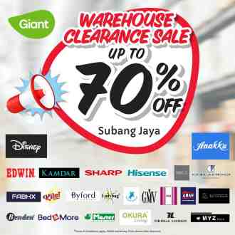 Giant Subang Jaya Warehouse Clearance Sale Up To 70% OFF