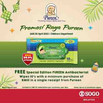 SOGO Pureen Raya Promotion FREE Antibacterial Wipes (valid until 30 April 2023)