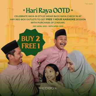 Red Box Karaoke FREE 1 Hour Karaoke Raya Promotion (21 April 2023 onwards)