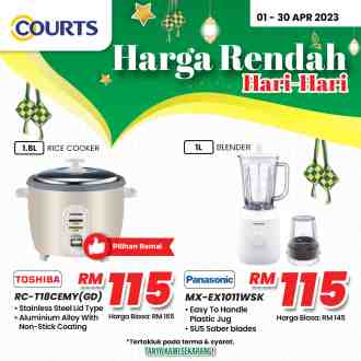 COURTS Harga Rendah Hari-Hari Promotion (1 April 2023 - 30 April 2023)