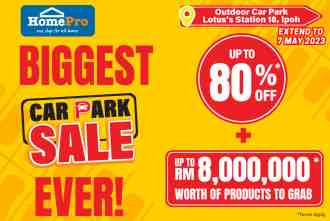 HomePro Car Park Sale Up To 80% OFF at Lotus's Station 18 Ipoh (valid until 7 May 2023)