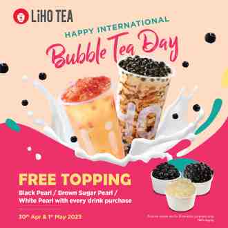 Liho Tea Sutera Mall FREE Topping Promotion (30 April 2023 - 1 May 2023)
