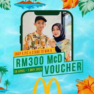 McDonald's Hawaiian Burger Contest Win RM300 worth of Vouchers (28 Apr 2023 - 1 May 2023)