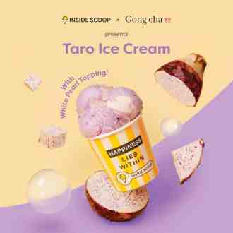 Inside Scoop X Gong Cha Taro Ice Cream