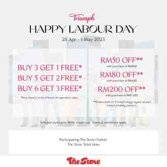 The Store Triumph Labour Day Sale (28 April 2023 - 1 May 2023)