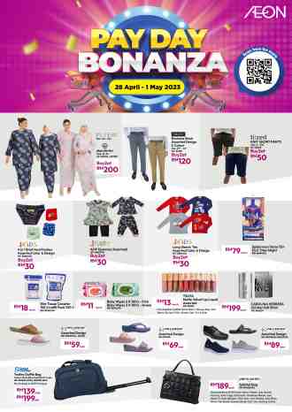 AEON PayDay Bonanza Promotion (28 April 2023 - 1 May 2023)