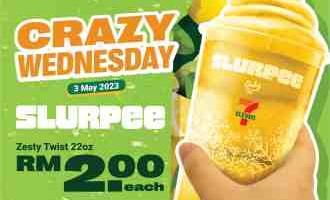 7 Eleven Crazy Wednesday RM2 Slurpee Promotion (3 May 2023)