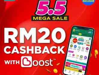 Watsons Boost 5.5 Sale RM20 Cashback Promotion (5 May 2023)