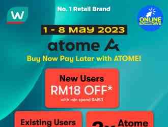 Watsons 5.5 Mother's Day Sale Atome Promotion (1 May 2023 - 8 May 2023)