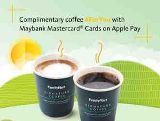 FamilyMart FREE Coffee with Maybank Mastercard on Apple Pay Promotion (1 May 2023 - 30 June 2023)