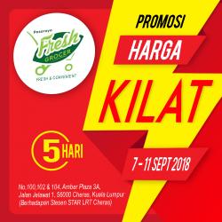 Pasaraya Fresh Grocer Flash Price Promotion (7 September 2018 - 11 September 2018)