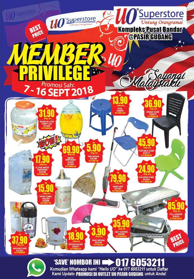 UO SuperStore Pasir Gudang Member Privilege Promotion (7 September 2018 - 16 September 2018)