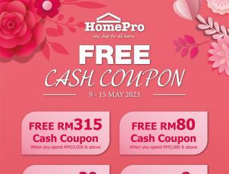 HomePro Mother's Day FREE Cash Coupon Promotion (9 May 2023 - 15 May 2023)
