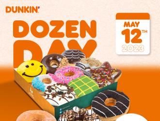 Dunkin' Dozen Day FREE 3 Donuts Promotion (12 May 2023)