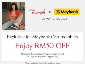 Parkson Triumph RM50 OFF Promotion pay with Maybank Cards (20 May 2023 - 21 July 2023)