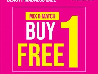 SaSa Beauty Madness Sale Mix & Match Buy 1 FREE 1 Promotion (valid until 29 May 2023)