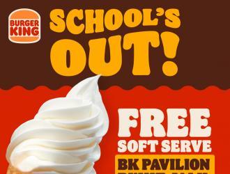 Burger King Pavilion Bukit Jalil School Holiday FREE Soft Serve Promotion (25 May 2023 - 25 June 2023)