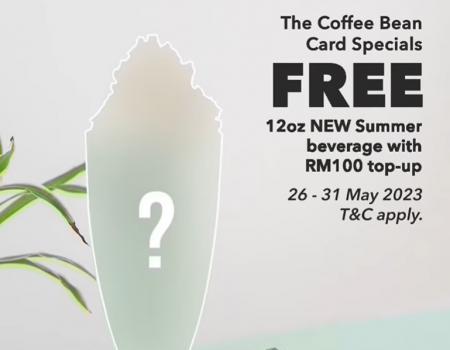 Coffee Bean Card FREE Summer Beverage Promotion (26 May 2023 - 31 May 2023)