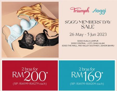 SOGO Members Day Sale Triumph & Sloggi Promotion (26 May 2023 - 5 Jun 2023)