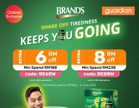 Guardian Online BRAND'S Promotion Extra Up To RM8 OFF (29 May 2023 - 4 Jun 2023)