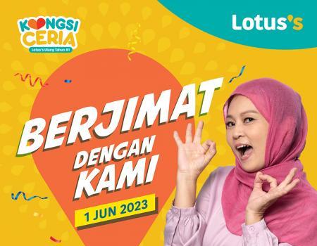 Lotus's Berjimat Dengan Kami Promotion published on 1 June 2023