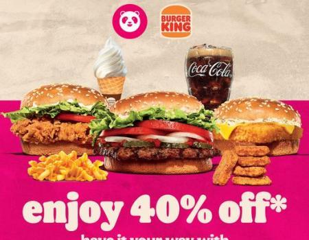 Burger King FoodPanda 40% OFF Promotion