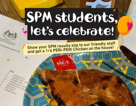 Nando's FREE 1/4 PERi-PERi Chicken for SPM Students Promotion (8 June 2023)