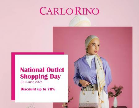 Carlo Rino National Outlet Shopping Day Sale Up To 70% OFF at Johor Premium Outlets (10 June 2023 - 11 June 2023)