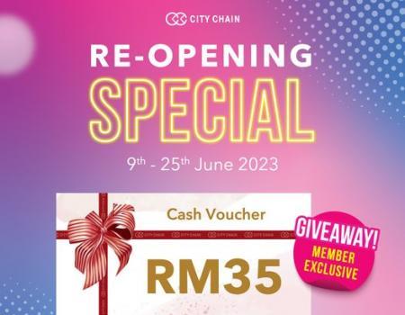 City Chain Sunway Carnival Mall Re-Opening Promotion (9 June 2023 - 25 June 2023)