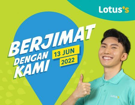 Lotus's Berjimat Dengan Kami Promotion published on 13 June 2023