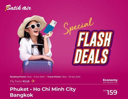 Batik Air (Malindo Air) Flash Deals Promotion (valid until 13 Jun 2023)